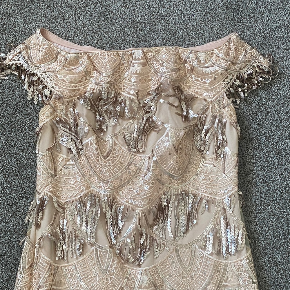 Tadashi Shoji Gold Sequin Dress
